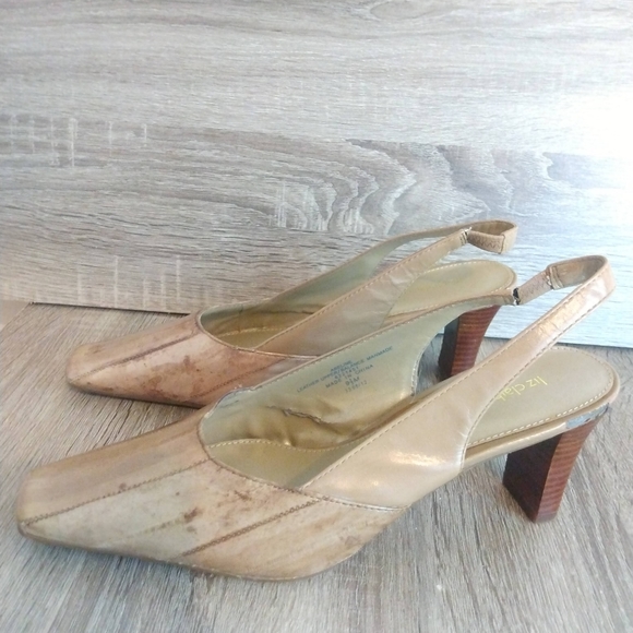 Liz Claiborne Abeline Tan Leather Slingback Shoe - Picture 7 of 12